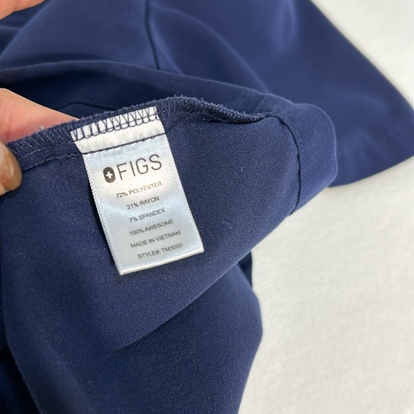 FIGS UNISEX TECHNICAL COLLECTION  SCRUB SHORT SLEEVE NAVY Sz XL - Picture 7 of 10